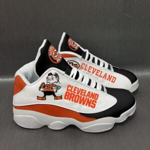 Nfl Cleveland Browns White Air Jordan 13 Sneaker Shoes