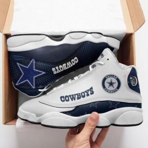 Nfl Dallas Cowboys Blue White Air Jordan 13 Sneaker Shoes