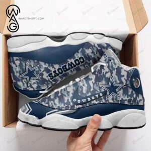 Nfl Dallas Cowboys Camo Version Air Jordan 13 Shoes