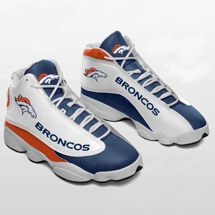 Nfl Denver Broncos Football Team Air Jordan 13 Sneaker Shoes