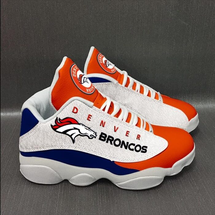 Nfl Denver Broncos Logo Team Air Jordan 13 Sneaker Shoes