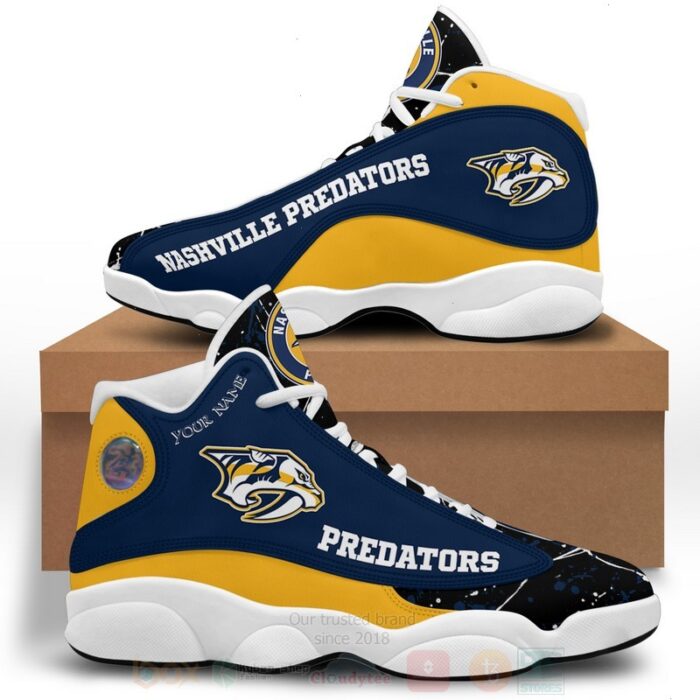 Nhl Nashville Predators Personalized Air Jordan 13 Shoes