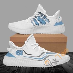 North Carolina Tar Heels Custom Shoes Personalized Name Yeezy Sneakers