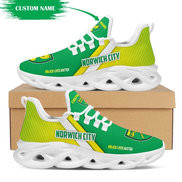 Norwich City FC Custom Name For Fan Max Soul Shoes