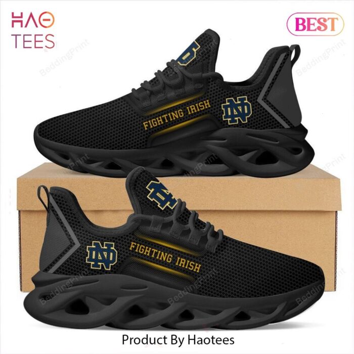 Notre Dame Fighting Irish NCAA Black Color Max Soul Shoes Fan Gift