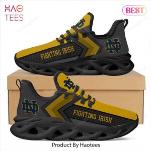 Notre Dame Fighting Irish NCAA Black Mix Gold Max Soul Shoes