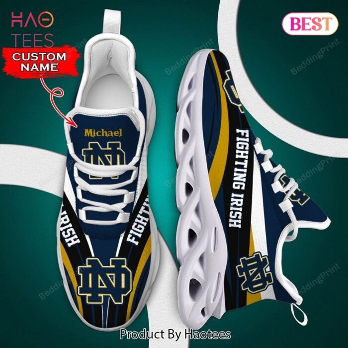 Notre Dame Fighting Irish NCAA Blue Black Gold Max Soul Shoes