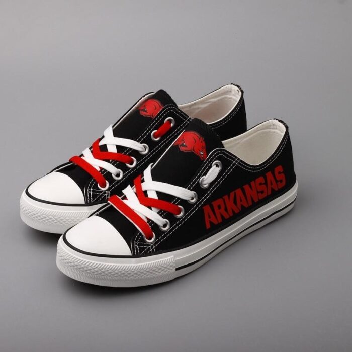 Novelty Design Arkansas Razorbacks Shoes Low Top Canvas Shoes