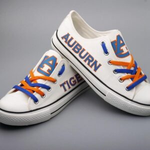 Novelty Design Auburn Tigers Shoes Low Top Canvas Shoes