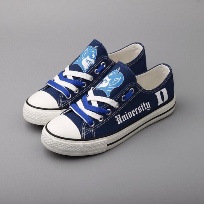 Novelty Design Duke Blue Devils Shoes Low Top Canvas Shoes