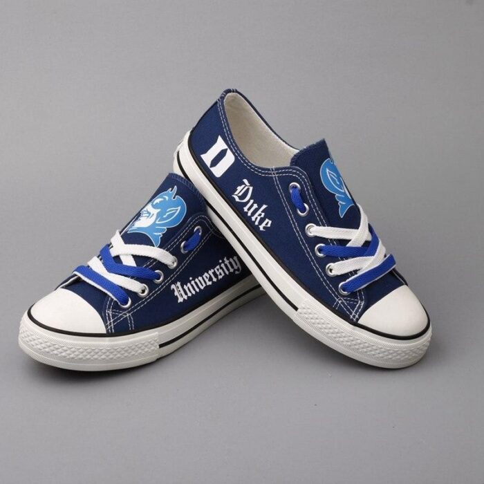 Novelty Design Duke Blue Devils Shoes Low Top Canvas Shoes