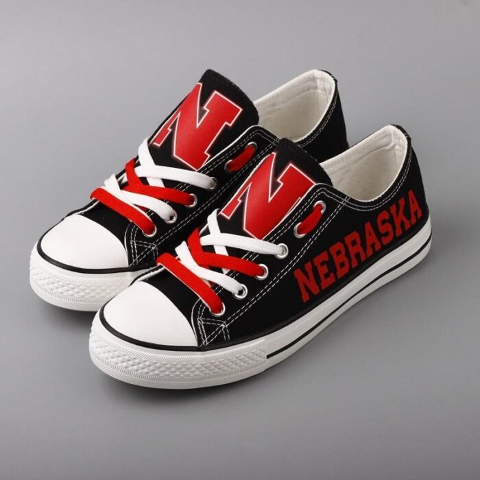 Novelty Design Nebraska Huskers Shoes Low Top Canvas Shoes