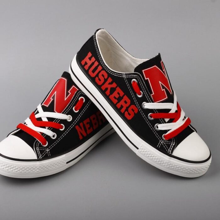 Novelty Design Nebraska Huskers Shoes Low Top Canvas Shoes