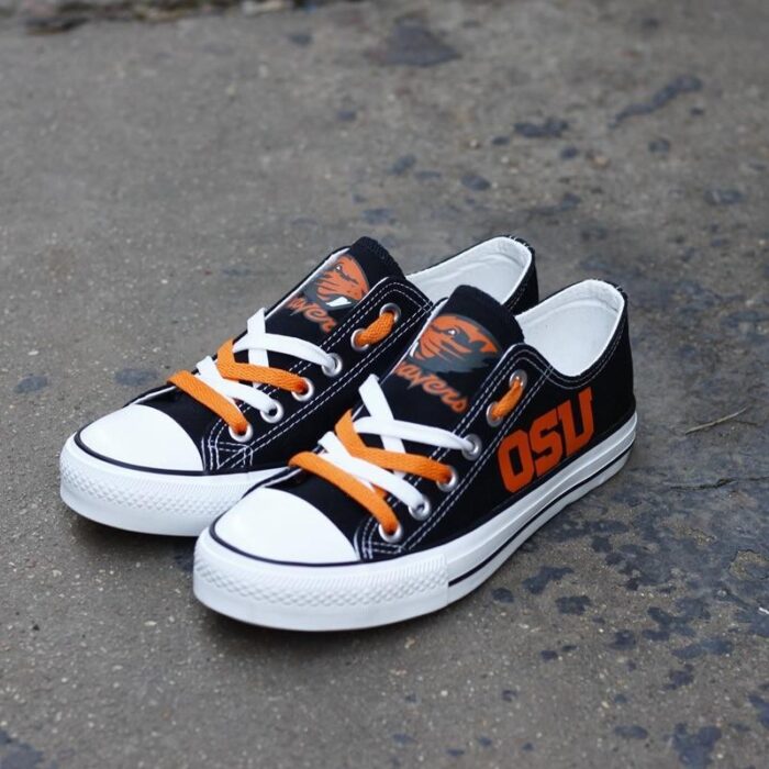 Novelty Design Oregon State Beavers Shoes Low Top Canvas Shoes