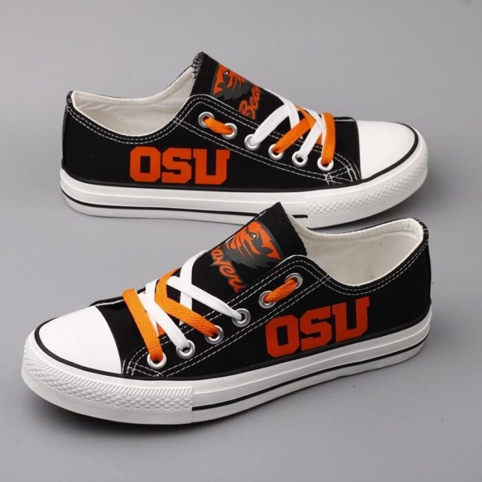 Novelty Design Oregon State Beavers Shoes Low Top Canvas Shoes