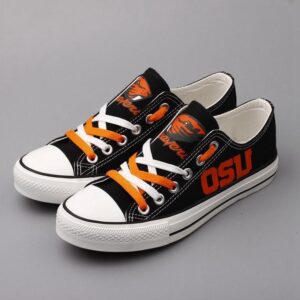 Novelty Design Oregon State Beavers Shoes Low Top Canvas Shoes