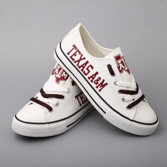 Novelty Design Texas A&M Aggies Shoes Low Top Canvas Shoes