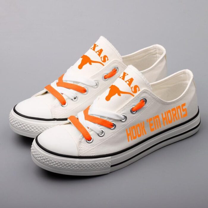 Novelty Design Texas Longhorns Shoes Low Top Canvas Shoes