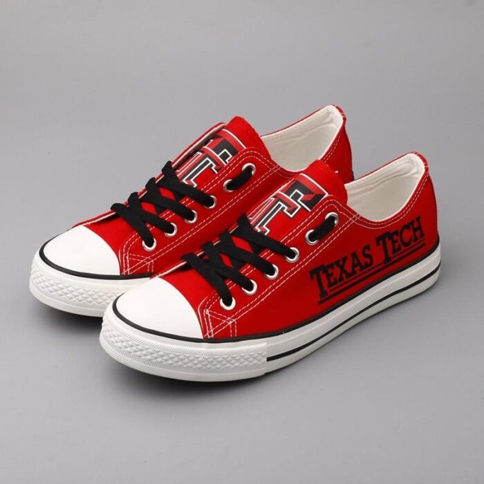 Novelty Design Texas Tech Shoes Low Top Canvas Shoes