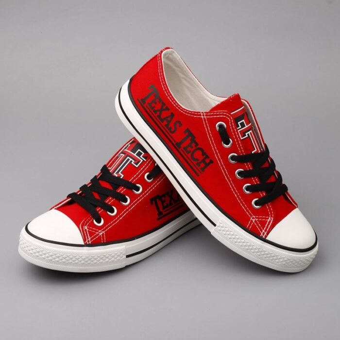 Novelty Design Texas Tech Shoes Low Top Canvas Shoes