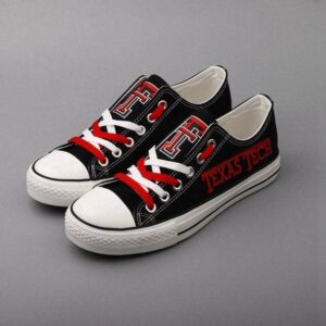 Novelty Design Texas Tech Shoes Low Top Canvas Shoes