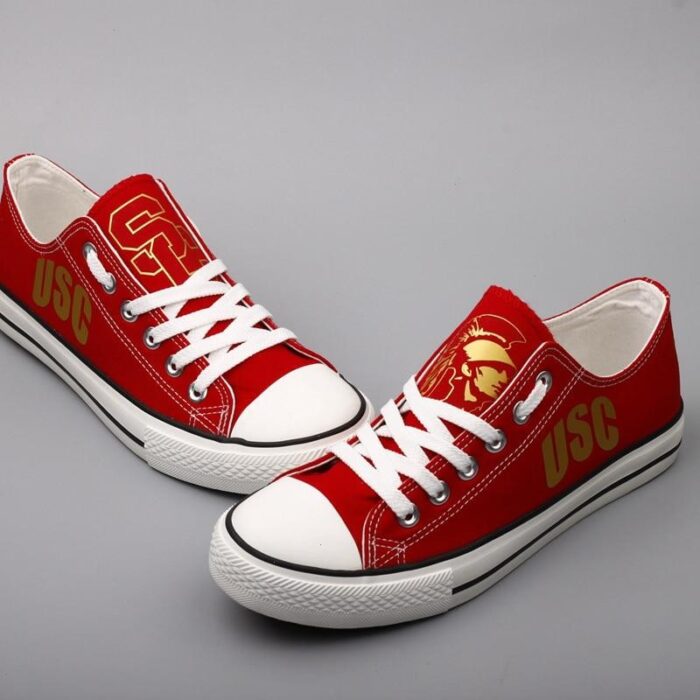 Novelty Design USC Trojans Shoes Low Top Canvas Shoes