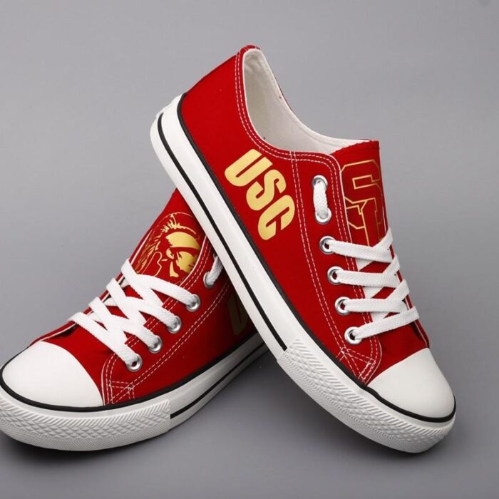 Novelty Design USC Trojans Shoes Low Top Canvas Shoes