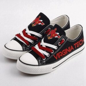 Novelty Design Virginia Tech Shoes Low Top Canvas Shoes