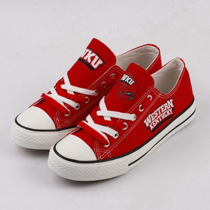 Novelty Design Western Kentucky Shoes Low Top Canvas Shoes