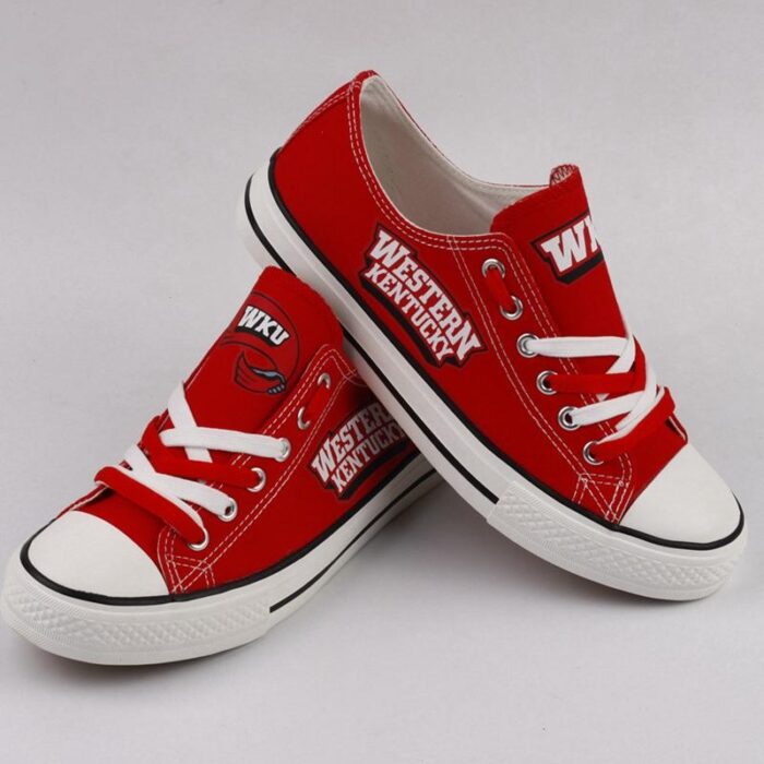 Novelty Design Western Kentucky Shoes Low Top Canvas Shoes