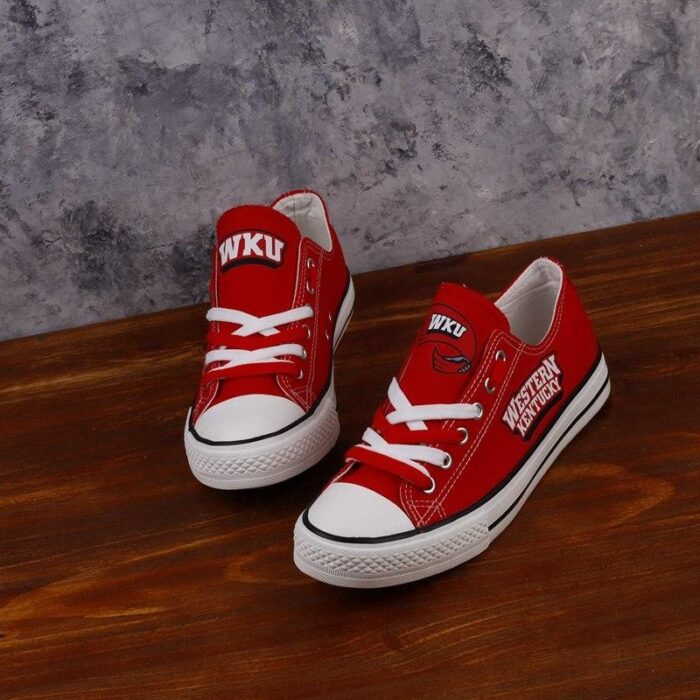 Novelty Design Western Kentucky Shoes Low Top Canvas Shoes