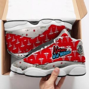 Nurses Are Heroes All Over Printed Air Jordan 13 Sneakers