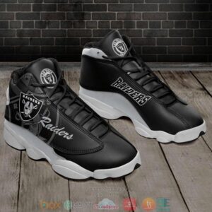 Oakland Raiders Football Nfl Big Logo 16 Air Jordan 13 Sneaker Shoes