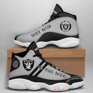 Oakland Raiders Nfl Big Logo Football Team Air Jordan 13 Shoes