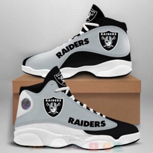 Oakland Raiders Nfl Big Logo Football Team Air Jordan 13 Shoes 2