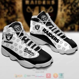 Oakland Raiders Nfl Football Team Air Jordan 13 Shoes