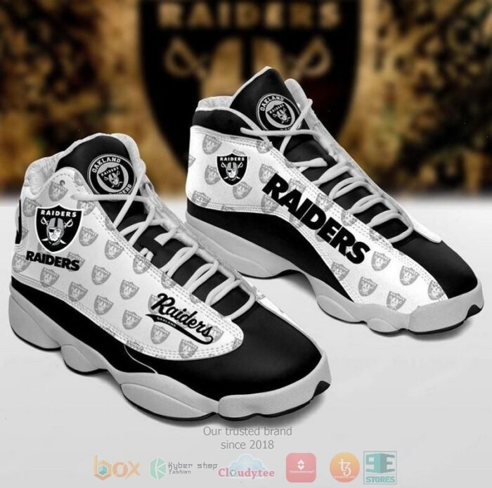 Oakland Raiders Nfl Football Team Air Jordan 13 Shoes