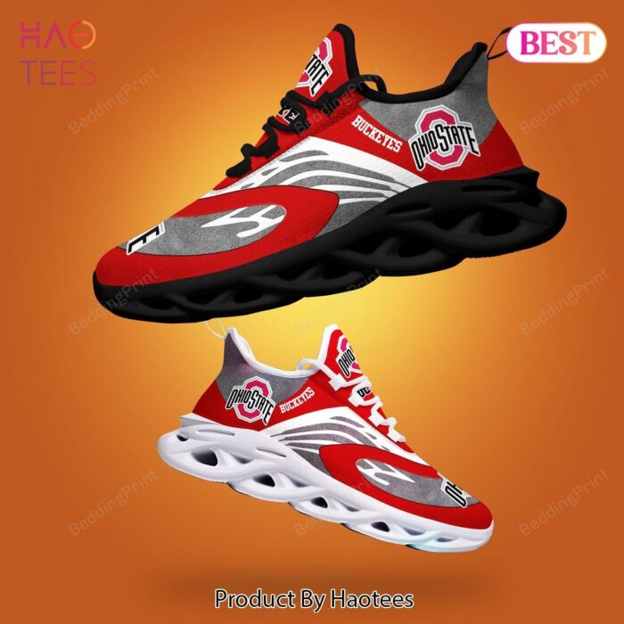 Ohio State Buckeyes NCAA Grey Red Color Max Soul Shoes