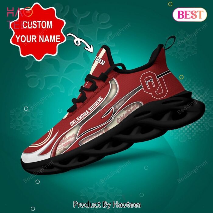 Oklahoma Sooners NCAA Personalized Red Color Max Soul Shoes