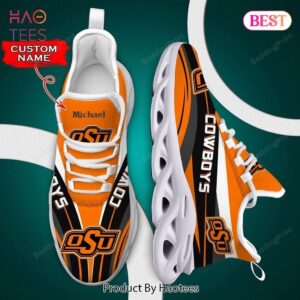 Oklahoma State Cowboys Luxury NCAA Black Mix Orange Max Soul Shoes