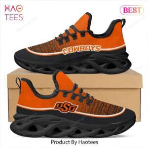 Oklahoma State Cowboys NCAA Black Mix Orange Max Soul Shoes for Fan