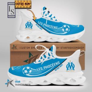 Olympique de Marseille Custom Name Blue White Max Soul Shoes