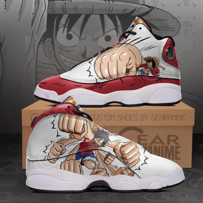 One Piece Luffy Gomu Gomu Air Jordan 13 Sneaker Shoes