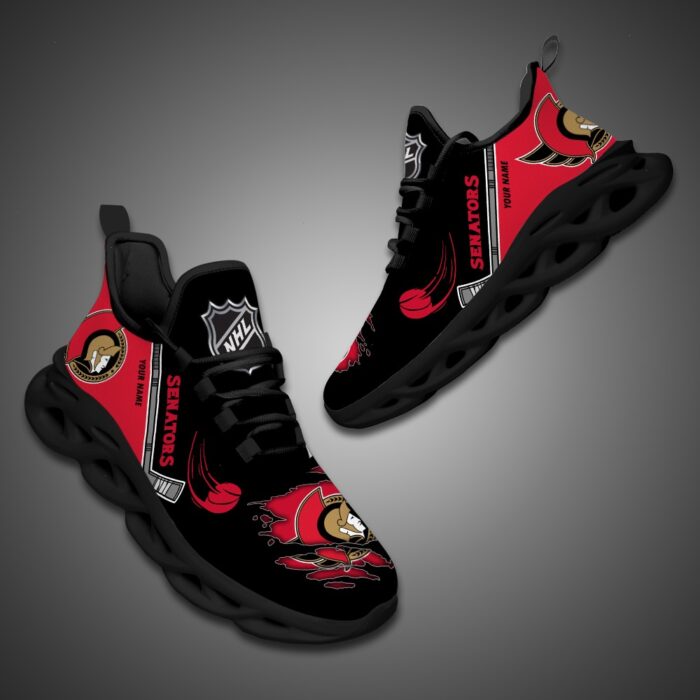 Ottawa Senators Personalized NHL Max Soul Shoes Ver 2