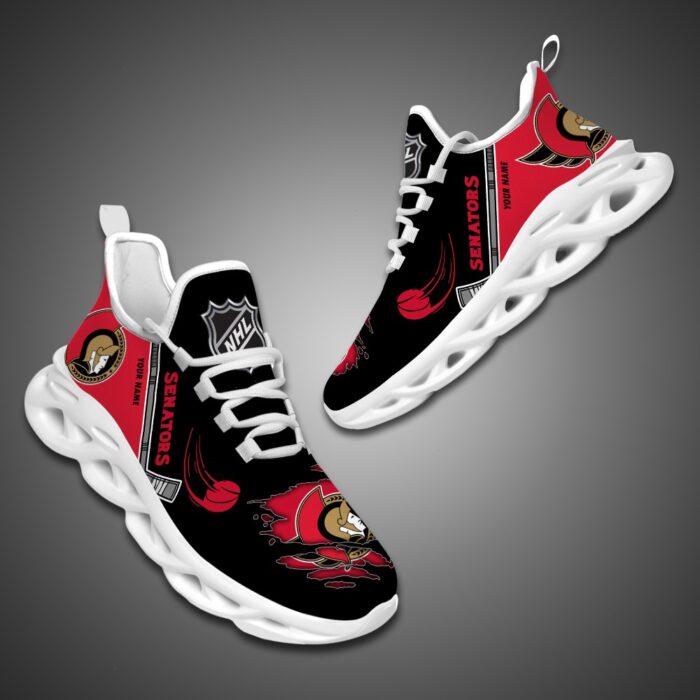 Ottawa Senators Personalized NHL Max Soul Shoes Ver 2