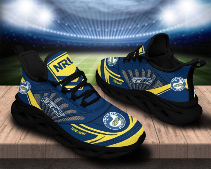 Parramatta Eels Custom Name NRL Max Soul Shoes