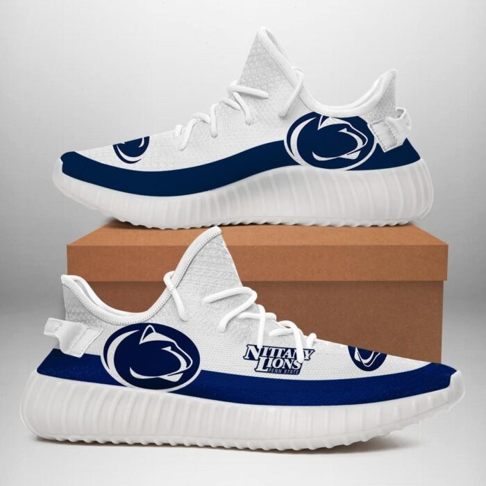 Penn State Nittany Lions Unisex Sneaker Football Custom Shoes Penn State Nittany Lions Yeezy Boost 3