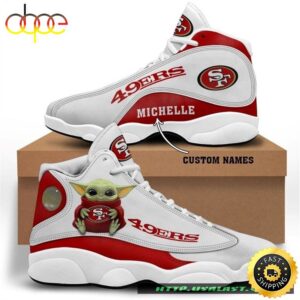 Personalised San Francisco 49ers Baby Yoda Air Jordan 13 Shoes