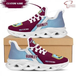 Personalize Burnley FC Brown Blue Max Soul Sneakers Sport Shoes