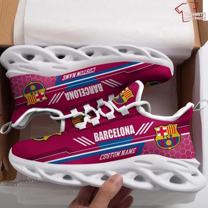 Personalize FC Barcelona Red Logo Sneakers Max Soul Shoes Running Sneakers